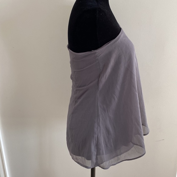 One shoulder top with sparkles on shoulder and sheer material - Picture 6 of 9